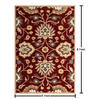 Red Traditional Wool 5 ft x 7 ft Hand Tufted Carpet