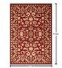 Red Traditional Wool 5 ft x 7 ft Hand Tufted Carpet
