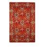 Red Traditional Wool 5ft x 8 ft Hand Tufted Carpet