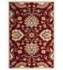 Red Traditional Wool 6 ft x 9 ft Hand Tufted Carpet