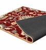 Red Traditional Wool 6 ft x 9 ft Hand Tufted Carpet