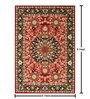 Red Traditional Wool 6 ft x 9 ft Hand Tufted Carpet