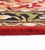 Red Traditional Wool 8 ft x 10 ft Hand Tufted Carpet
