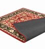 Red Traditional Wool 8 ft x 10 ft Hand Tufted Carpet