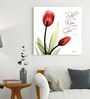 Red tulips (be still and know that I am god) Poster Print Flower Canvas art Print, Modern X-Ray Wall Painting For Living Room D cor