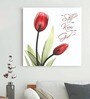 Red tulips (be still and know that I am god) Poster Print Flower Canvas art Print, Modern X-Ray Wall Painting For Living Room D cor