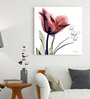 Red tulips Live laugh Love Poster Print Flower Canvas art Print, Modern X-Ray Wall Painting For Living Room D cor