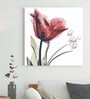 Red tulips Live laugh Love Poster Print Flower Canvas art Print, Modern X-Ray Wall Painting For Living Room D cor