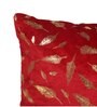 Red Velvet Floral 16x16 inches Cushion Covers (Pack of 2)