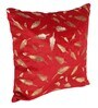 Red Velvet Floral 16x16 inches Cushion Covers (Pack of 2)