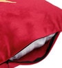 Red Floral Velvet 16 x 16 Inches Cushion Covers (Set of 5)