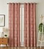 Red Velvet Feather 9Ft Ring Top Long Door Curtain Pack of 1