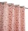 Red Velvet Feather 9Ft Ring Top Long Door Curtain Pack of 1