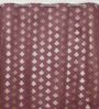 Red Velvet Floral 5 Foot Ring Top Window Curtain