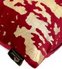 Red Abstract Velvet 16 x 16 Inches Cushion Covers (Set of 2)
