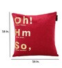 Red Quoted Velvet 16 x 16 Inches Cushion Covers (Set of 2)