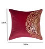 Red Traditional Velvet 16 x 16 Inches Cushion Covers (Set of 2)