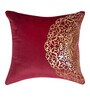 Red Traditional Velvet 16 x 16 Inches Cushion Covers (Set of 2)