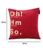 Red Quoted Velvet 16 x 16 Inches Cushion Covers (Set of 5)