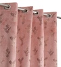 Red Velvet Leaf Print 9Ft Ring Top Long Door Curtain Pack of 1