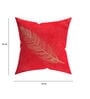 Red Floral Velvet 16 x 16 Inches Cushion Covers (Set of 5)