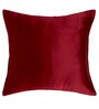 Red Textured Velvet 16 x 16 Inches Cushion Covers (Set of 5)
