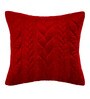 Red Textured Velvet 16 x 16 Inches Cushion Covers (Set of 5)
