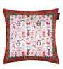 Red Velvet Tradiional 16X16 Inches Cushion Covers (Pack of 2)