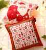 Red Velvet Tradiional 16X16 Inches Cushion Covers (Pack of 2)