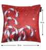 Red Velvet Tradiional 16X16 Inches Cushion Covers (Pack of 2)