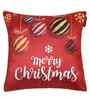 Red Velvet Tradiional 16X16 Inches Cushion Covers (Pack of 5)