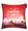 Red Velvet Tradiional 16X16 Inches Cushion Covers (Pack of 5)