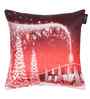 Red Velvet Tradiional 16X16 Inches Cushion Covers (Pack of 5)