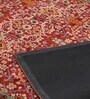 Red Vintage Polyester 6 x 9 Feet Machine Made Carpet