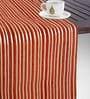 Stripped (18x13) Red Polyester (Set of 7) Table Linen Set
