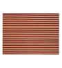 Stripped (18x13) Red Polyester (Set of 7) Table Linen Set