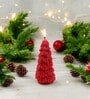 Red Wax Christmas Tree Candle