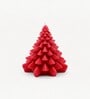 Red Wax Christmas Tree Candle