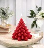 Red Wax Christmas Tree Candle
