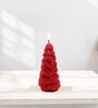 Red Wax Christmas Tree Candle