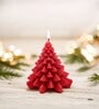Red Wax Christmas Tree Candle