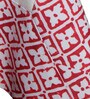 Red White Floral Cotton Blend (52 x 84 ) Table Cloth