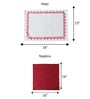 Red White Striped Cotton Blend (Set of 6) Placemat With Napkins