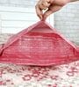 Red Whitee Abstract 144 Tc Cotton Double Bedsheet With 2 Pillowcovers
