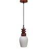 Red Wood Single Hanging Light