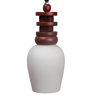 Red Wood Single Hanging Light
