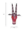 Red Wooden Hand Painted Pichwai Cow Head Faux Animal Bust