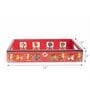 Red Wooden Handpainted  Storage Tray