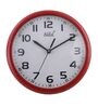 Red Engineered Wood Modern Wall Clock