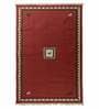 Red Wool & Cotton Hand Woven 5 X 8 Feet Dhurrie
